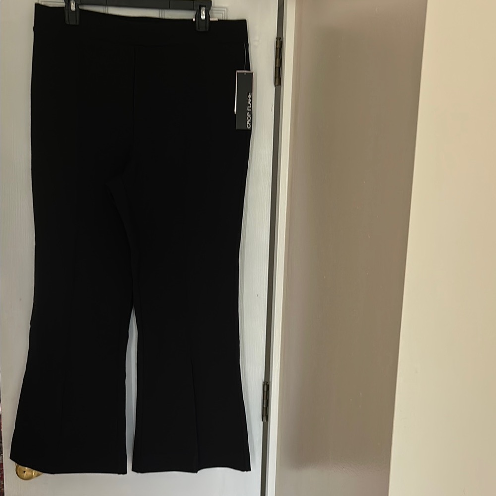 Philosophy Black Crop Flare Women's Pants